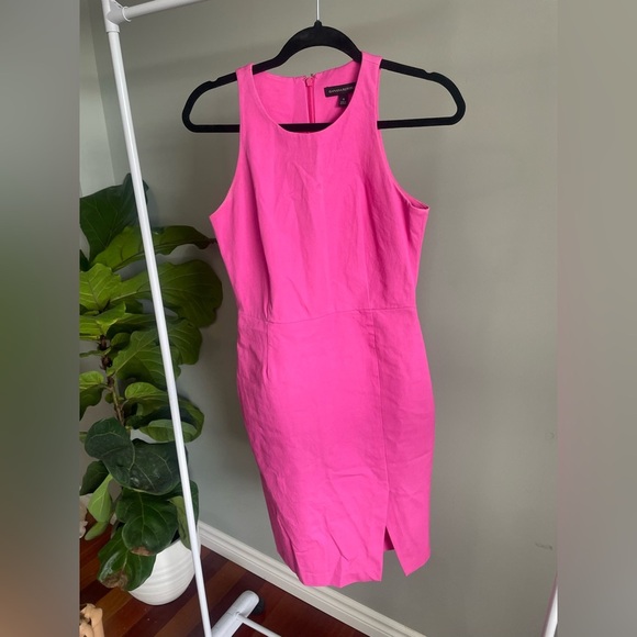 Banana Republic Pink Sleeveless Midi Dress Size 6 - Picture 1 of 3